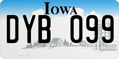 IA license plate DYB099