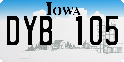 IA license plate DYB105