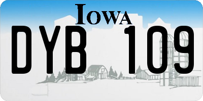 IA license plate DYB109