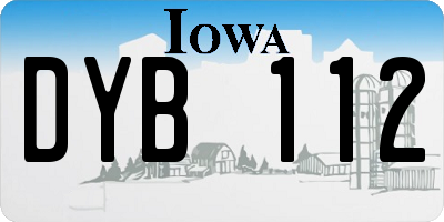 IA license plate DYB112
