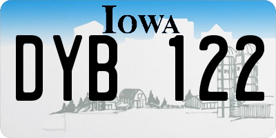 IA license plate DYB122