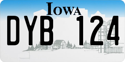 IA license plate DYB124