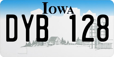 IA license plate DYB128