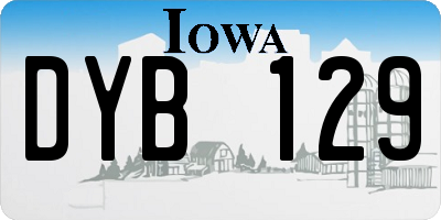 IA license plate DYB129