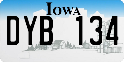 IA license plate DYB134