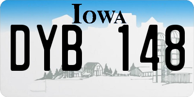 IA license plate DYB148