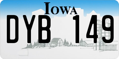 IA license plate DYB149