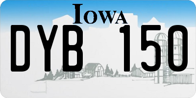 IA license plate DYB150