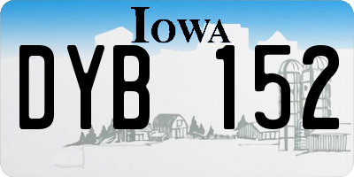 IA license plate DYB152