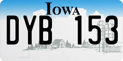 IA license plate DYB153