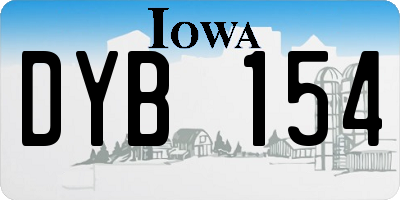 IA license plate DYB154