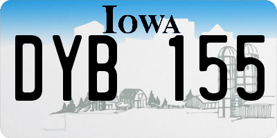 IA license plate DYB155