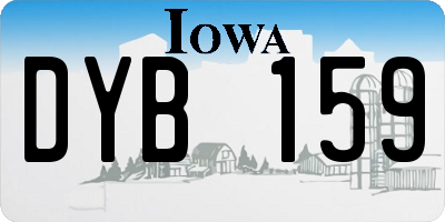 IA license plate DYB159