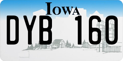 IA license plate DYB160