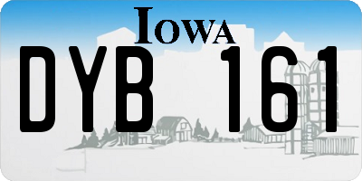 IA license plate DYB161