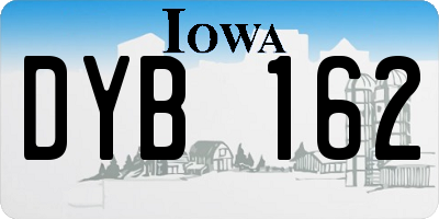IA license plate DYB162