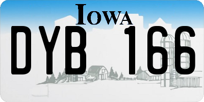 IA license plate DYB166