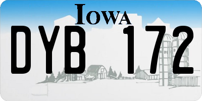 IA license plate DYB172