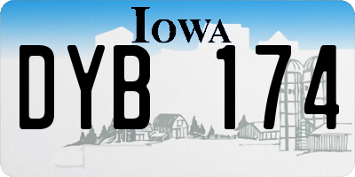 IA license plate DYB174