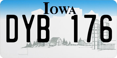 IA license plate DYB176