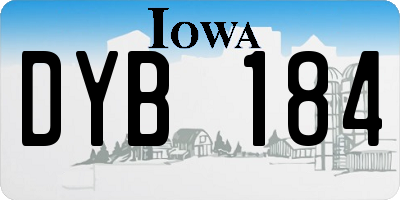 IA license plate DYB184