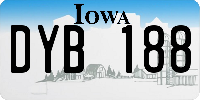 IA license plate DYB188