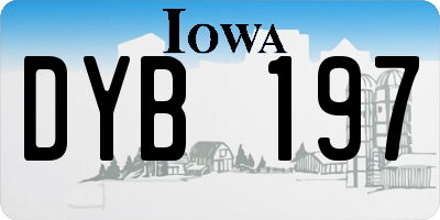 IA license plate DYB197