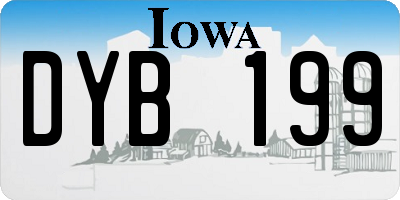 IA license plate DYB199