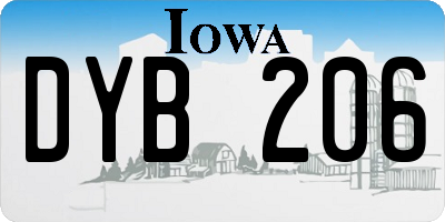 IA license plate DYB206