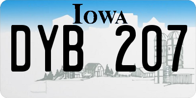 IA license plate DYB207