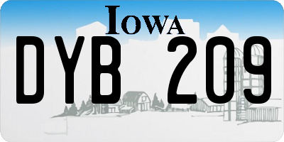 IA license plate DYB209
