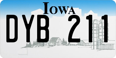 IA license plate DYB211