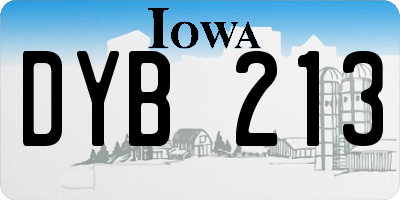 IA license plate DYB213