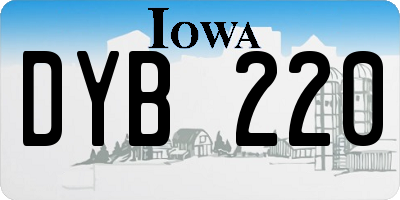 IA license plate DYB220