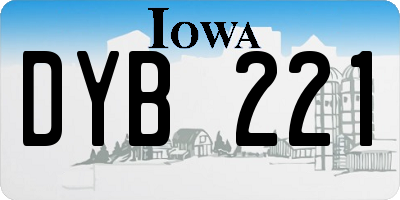 IA license plate DYB221