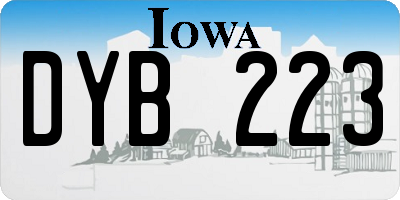 IA license plate DYB223