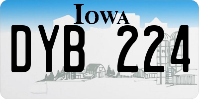 IA license plate DYB224