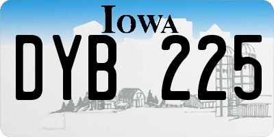 IA license plate DYB225