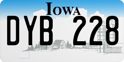 IA license plate DYB228