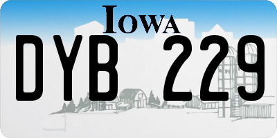 IA license plate DYB229