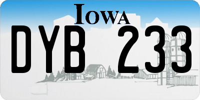 IA license plate DYB233