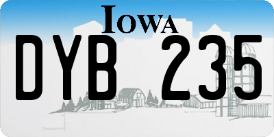 IA license plate DYB235