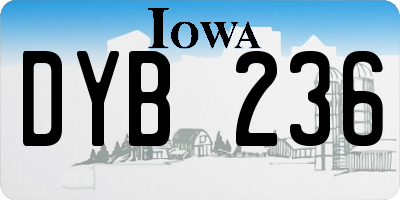 IA license plate DYB236