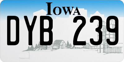 IA license plate DYB239