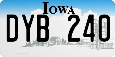 IA license plate DYB240