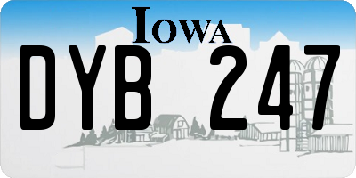 IA license plate DYB247