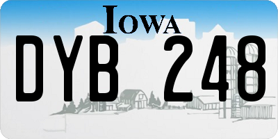 IA license plate DYB248