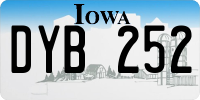 IA license plate DYB252