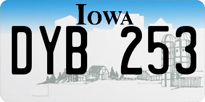 IA license plate DYB253