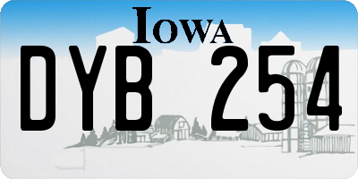 IA license plate DYB254